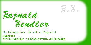 rajnald wendler business card